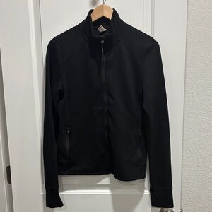 Kyodan Black ribbed zip active sweater